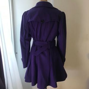 Purple belted coat
